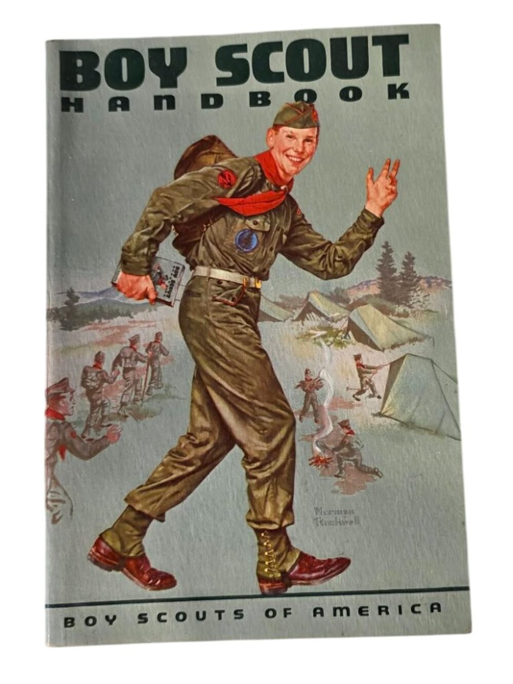 Vintage 1960s Boy Scout Handbook 6th Edition -Norman Rockwell Cover art